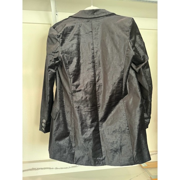 NWT Free People Black Velvet Cosmo Blazer Double Breasted Size Small - Picture 7 of 10